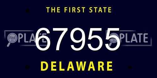 67955 Delaware License Plate