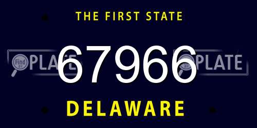 67966 Delaware License Plate