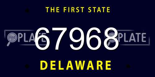 67968 Delaware License Plate