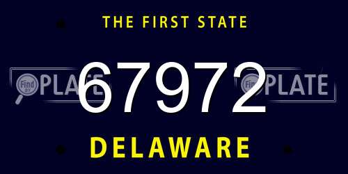 67972 Delaware License Plate