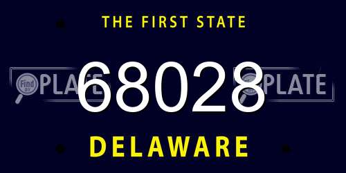 68028 Delaware License Plate
