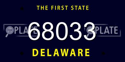 68033 Delaware License Plate