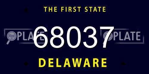 68037 Delaware License Plate
