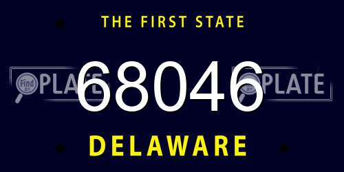 68046 Delaware License Plate