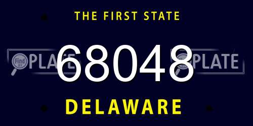 68048 Delaware License Plate