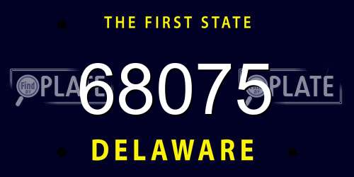68075 Delaware License Plate