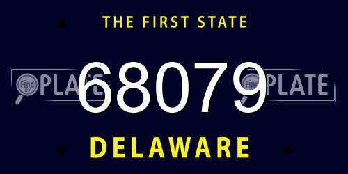 68079 Delaware License Plate
