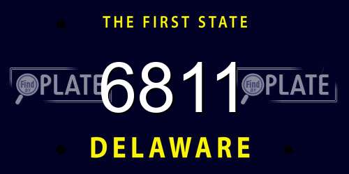 6811 Delaware License Plate