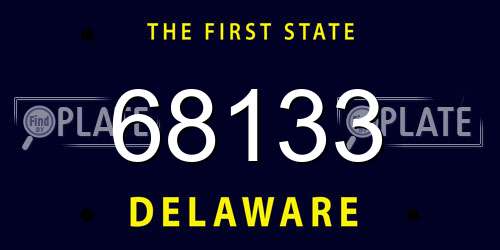 68133 Delaware License Plate