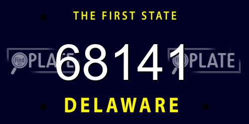 68141 Delaware License Plate