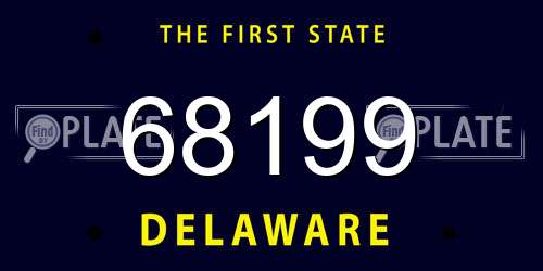 68199 Delaware License Plate