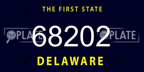 68202 Delaware License Plate