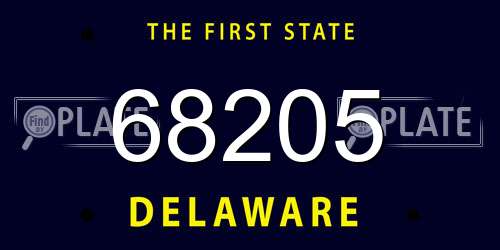 68205 Delaware License Plate