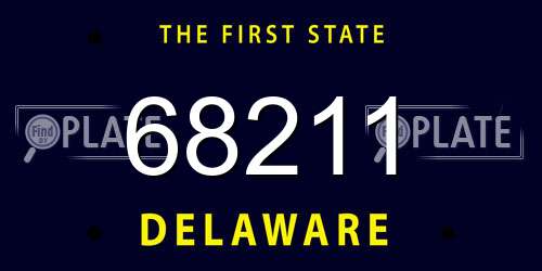 68211 Delaware License Plate