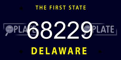 68229 Delaware License Plate