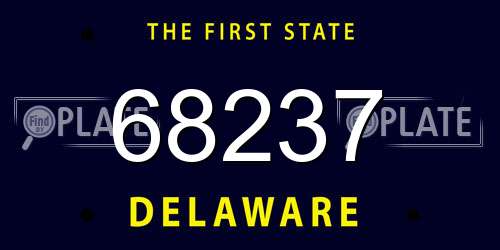68237 Delaware License Plate