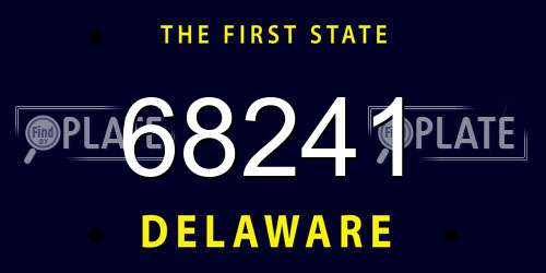 68241 Delaware License Plate