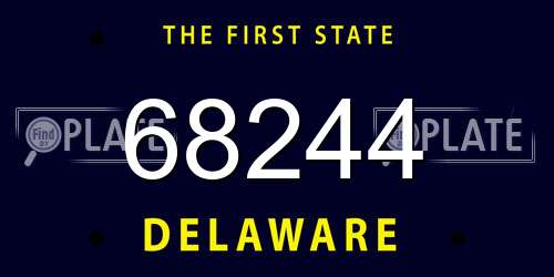 68244 Delaware License Plate