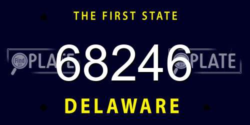 68246 Delaware License Plate