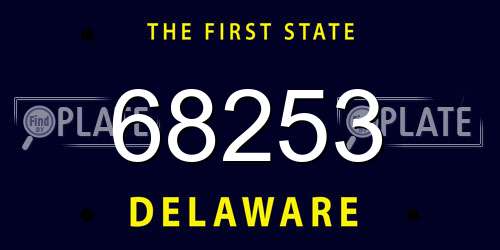 68253 Delaware License Plate