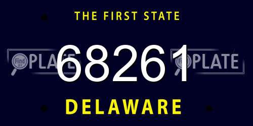 68261 Delaware License Plate