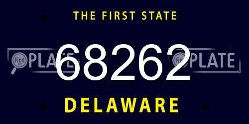 68262 Delaware License Plate