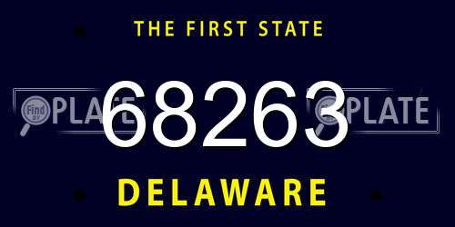 68263 Delaware License Plate