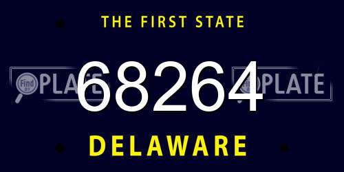 68264 Delaware License Plate