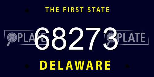 68273 Delaware License Plate