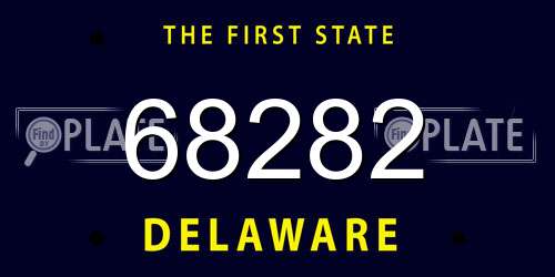 68282 Delaware License Plate