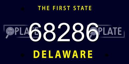 68286 Delaware License Plate