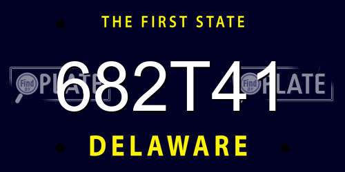 682T41 Delaware License Plate