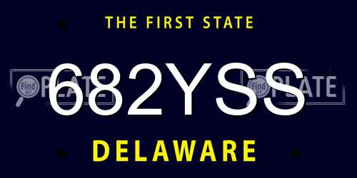 682YSS Delaware License Plate