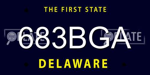 683BGA Delaware License Plate
