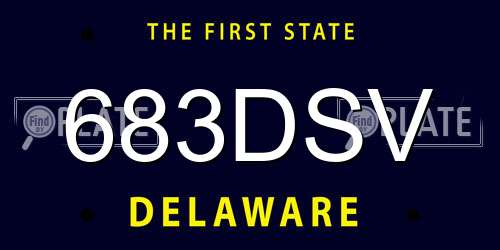 683DSV Delaware License Plate