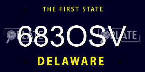 683OSV Delaware License Plate