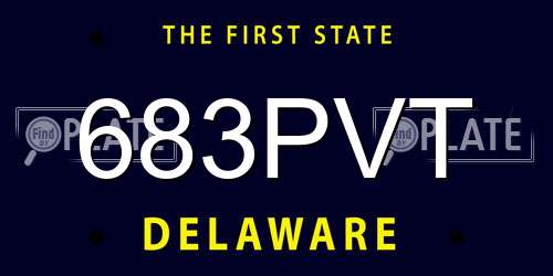 683PVT Delaware License Plate