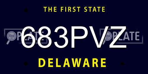 683PVZ Delaware License Plate