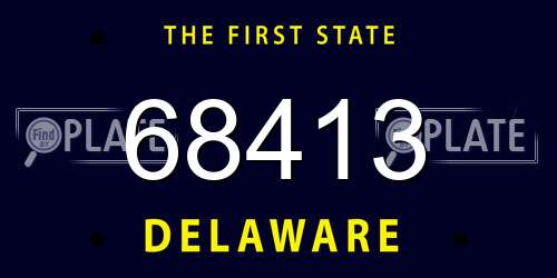 68413 Delaware License Plate