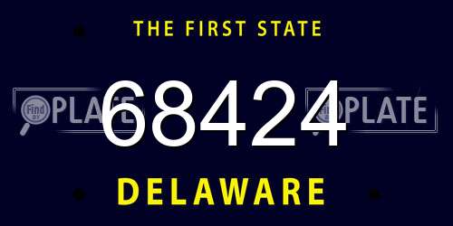 68424 Delaware License Plate