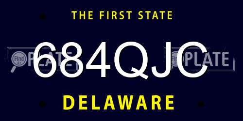 684QJC Delaware License Plate