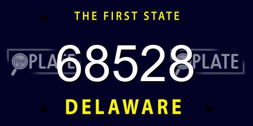 68528 Delaware License Plate