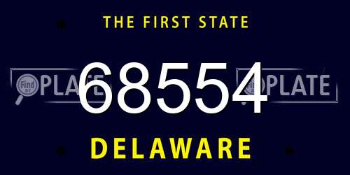 68554 Delaware License Plate