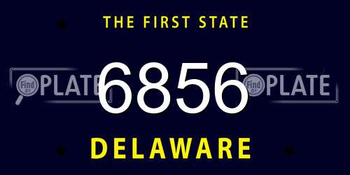 6856 Delaware License Plate