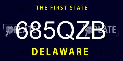 685QZB Delaware License Plate