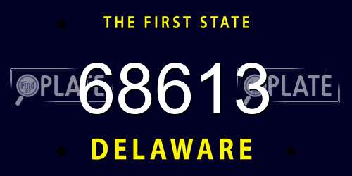 68613 Delaware License Plate
