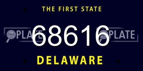 68616 Delaware License Plate
