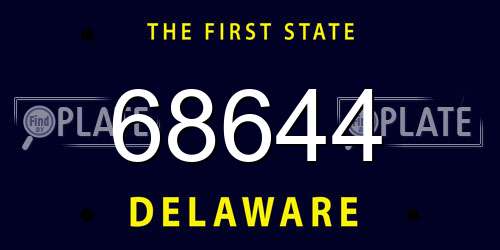 68644 Delaware License Plate