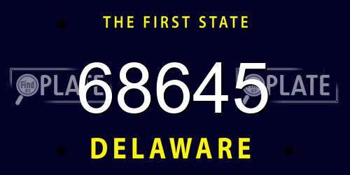 68645 Delaware License Plate