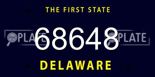 68648 Delaware License Plate
